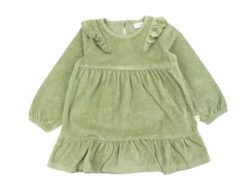 Name It oil green prikket glitter kjole